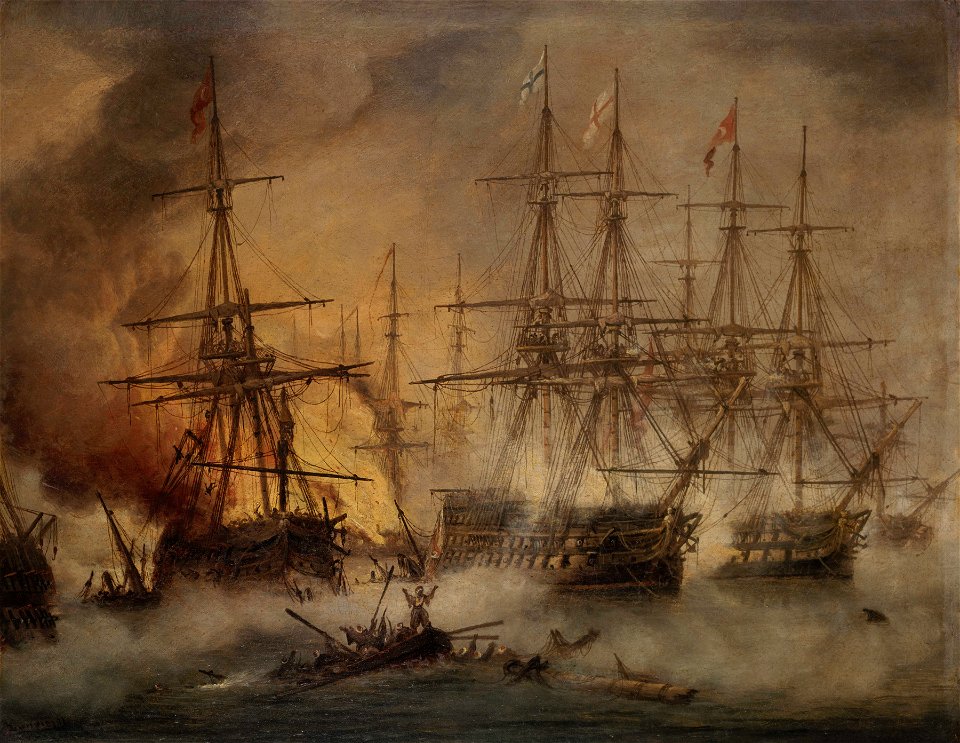 The Battle of Navarino, 20 October 1827 RMG BHC0622