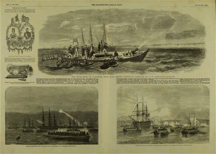 The Baltic Fleet, after sketches by James Wilson Carmichael - ILN 1855