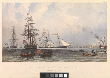 The Arrival of the Royal Yacht off Gravesend March 7th, 1863 RMG PU6575