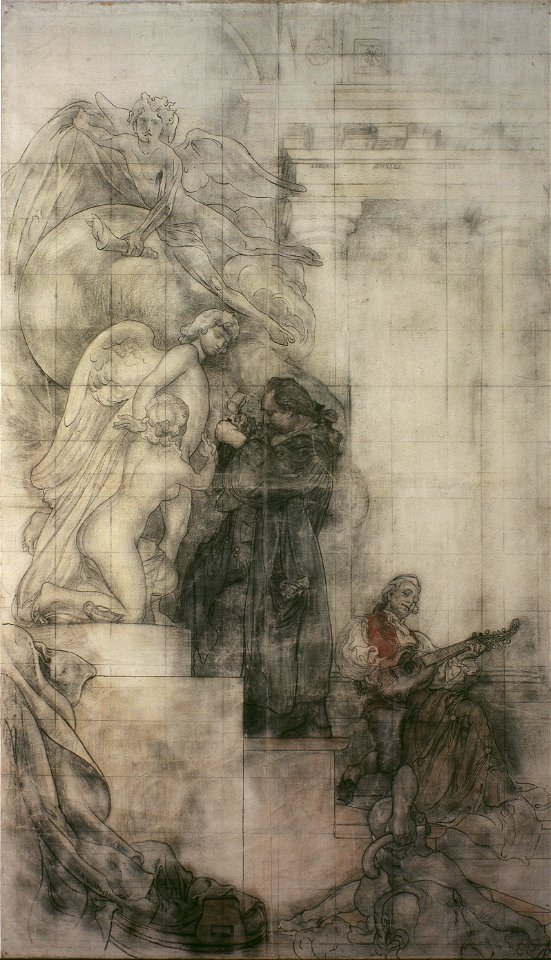 The Art of Sculpture, Carl Michael Bellman in Sergel's studio - Nationalmuseum - 25335