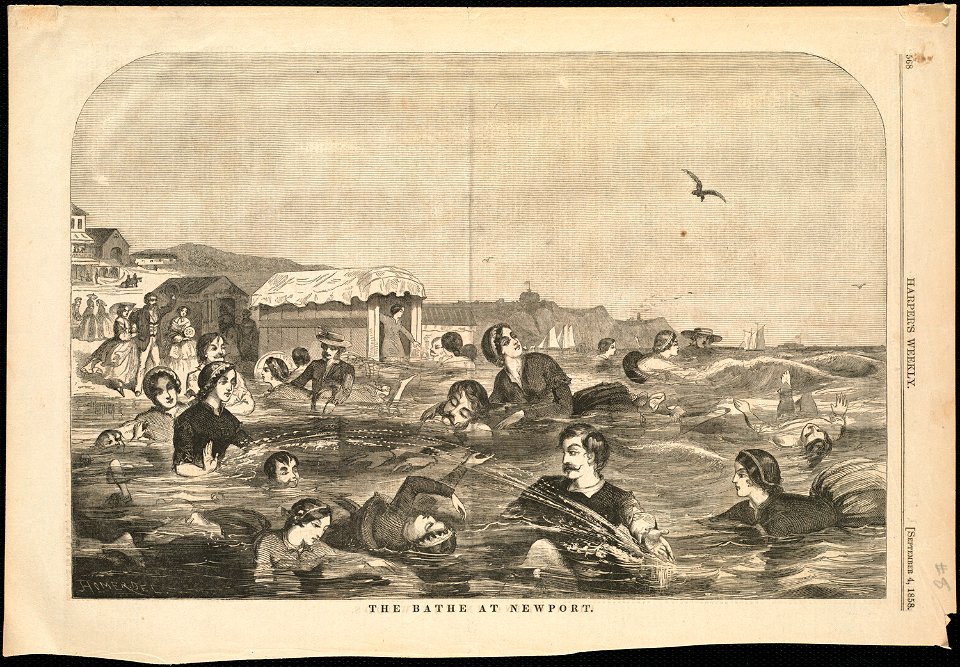 The bathe at Newport (Boston Public Library)