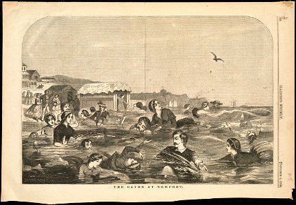 The bathe at Newport (Boston Public Library)