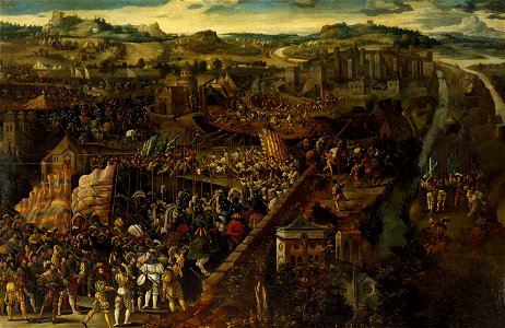 The Battle of Pavia, 1525 (by anonymous Flemish artist) - Birmingham Museum of Art, Birmingham, Alabama (Samuel H. Kress Collection). Free illustration for personal and commercial use.