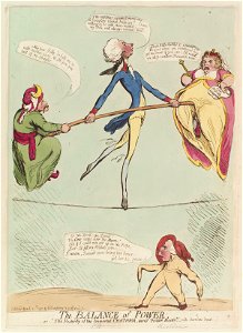The balance of power. - or - The posterity of the immortal Chatham, turn'd posture master by James Gillray