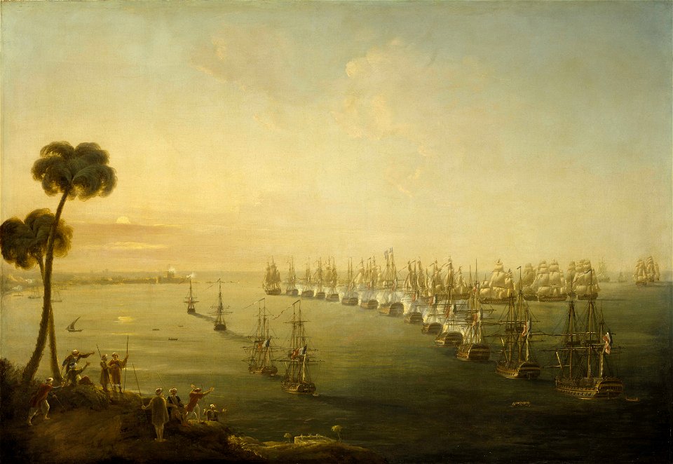 The Battle of the Nile, 1 August 1798 RMG BHC0513