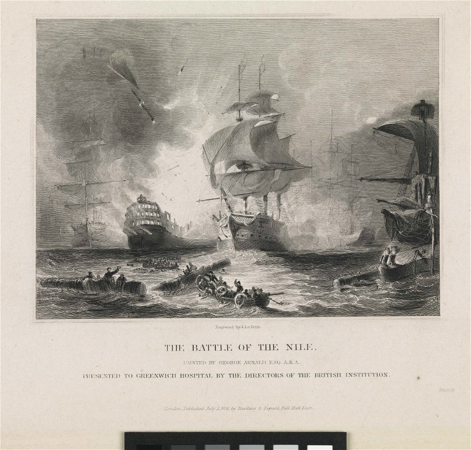 The Battle of the Nile. Presented to Greenwich Hospital by the Directors of the British Institution RMG PU4022