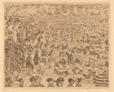 The Baths at Ostend, print by James Ensor, 1899, Prints Department, Royal Library of Belgium, S. IV 595