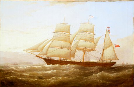 The barque J P Smith RMG BHC3432. Free illustration for personal and commercial use.