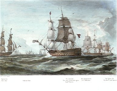 The Asia, the Dartmouth and the Talbot with the Turkish Fleet, 1-6 Oct 1827 PW4846