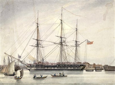 The Bacchante off Deptford 1811 RMG PY0785