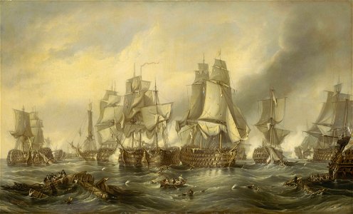 The Battle of Trafalgar, 21 October 1805- Death of Nelson RMG BHC0545