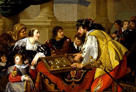 The Backgammon Players - Theodoor Rombouts - Google Cultural Institute. Free illustration for personal and commercial use.