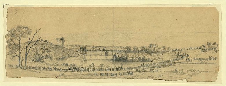 The Army of the Potomac crossing the Rappahannock River. Retreat from Culpepper (sic) to Centreville LCCN2004661426