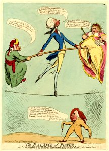 The balance of power.-or-the posterity of the immortal chatam, turn'd posture master.- (BM 1868,0808.6037)