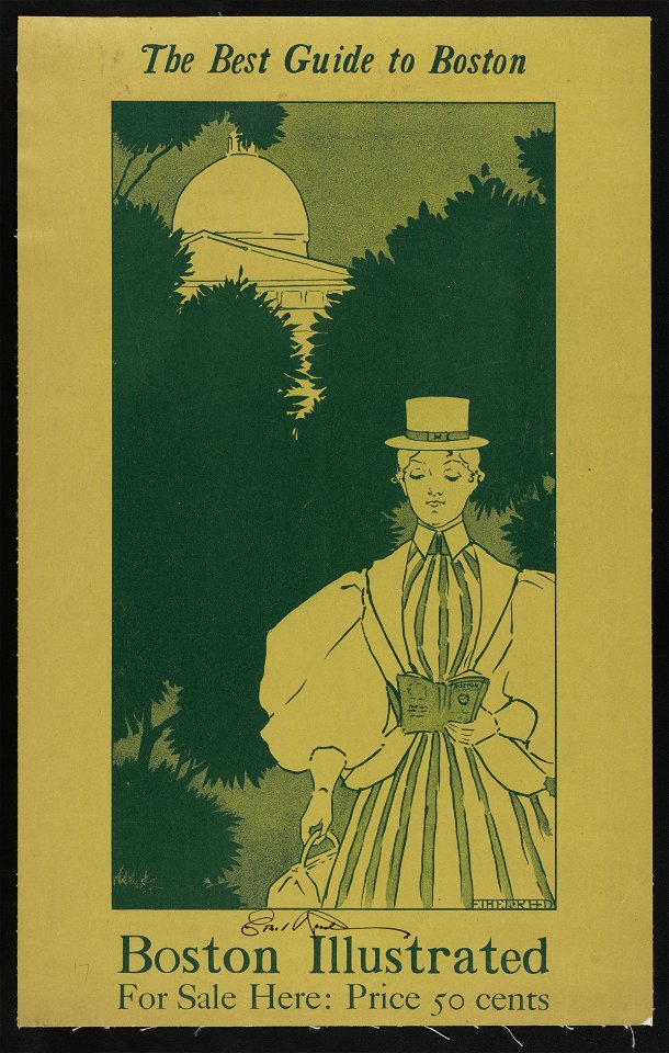 The best guide to Boston. Boston illustrated for sale here- price 50 cents - Ethel Reed. LCCN2014645310