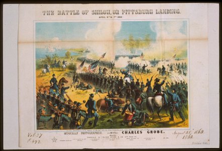 The Battle of Shiloh, or Pittsburg Landing, April 6th & 7th, 1862 - J.H. Bufford's lith., Boston. LCCN92504845