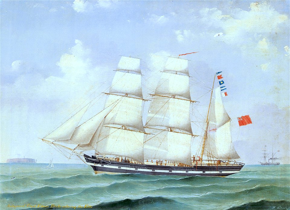 The barque 'Antagonist' entering the Elbe RMG BHC3199