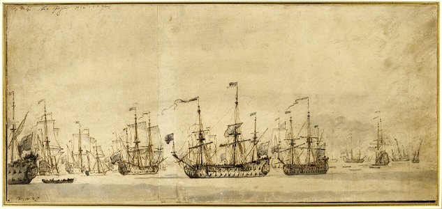 The battle of La Hogue, 23 May 1692 RMG PX6273