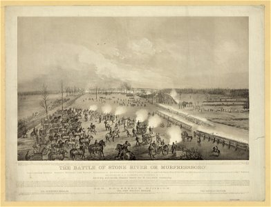 The battle of Stone River or Murfreesboro' - sketched by A.E. Mathews, 31st Regiment, O.V.I. LCCN2006678644