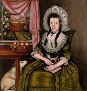 The Beardsley Limner - Mrs. Hezekiah Beardsley (née Elizabeth Davis, 1748-49–1790) - 1952.46.2 - Yale University Art Gallery