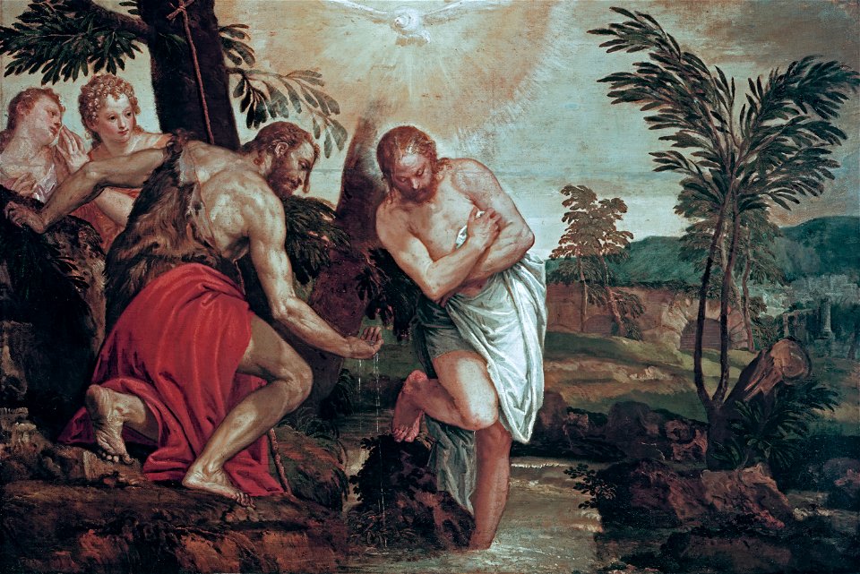The baptism of Christ, by Paolo Caliari