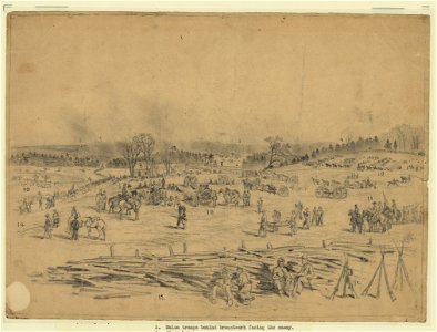 The battle of Spottsylvania (sic)-View of the field from the center of the position - E. Forbes. LCCN2004662322