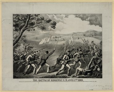 The battle of Ridgeway, C.W. June 2nd 1866 - lith. & printed by Chas. Hart 99 Fulton St., N.Y. LCCN2004669162