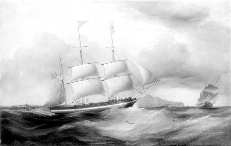 The barque Helvellin RMG BHC3396. Free illustration for personal and commercial use.
