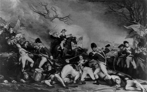 The battle of princeton by john trumbull. Free illustration for personal and commercial use.