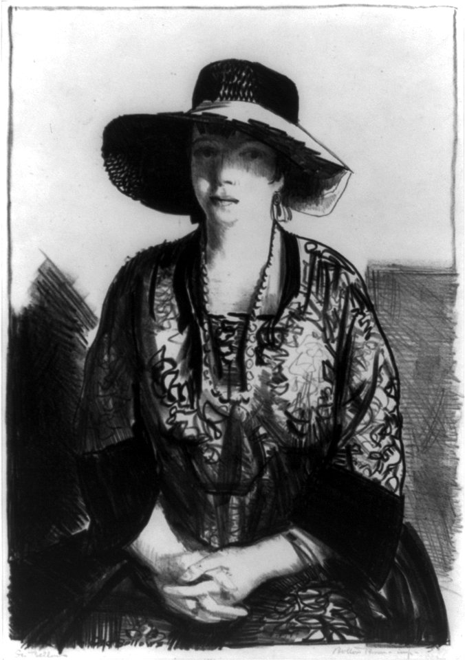 The black hat (Emma in a black hat)) - Geo. Bellows LCCN98504090