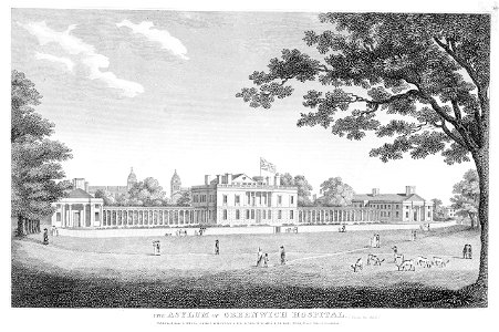 The Asylum of Greenwich Hospital. (From the Park) RMG PW7626