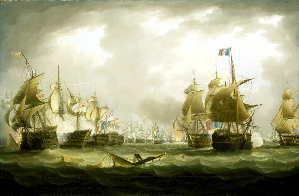 The Battle of Trafalgar, 21 October 1805- beginning of the action RMG BHC0553