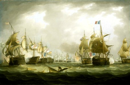 The Battle of Trafalgar, 21 October 1805- beginning of the action RMG BHC0553