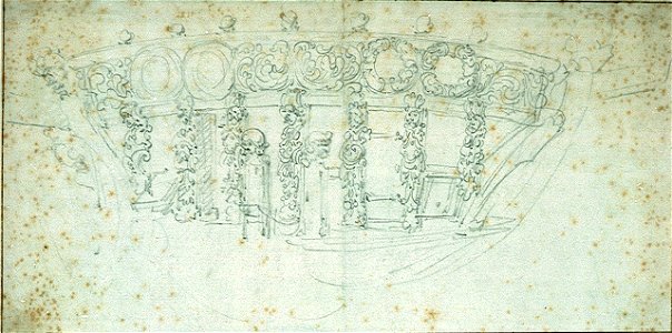 The beakhead bulkhead of an English ship RMG PW6944