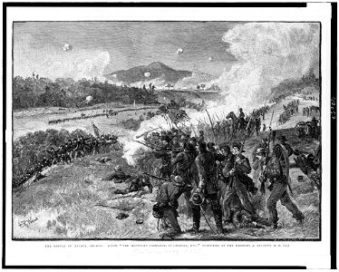The Battle of Resaca, Georgia - A.R. Waud ; E.H., sc. LCCN90716104. Free illustration for personal and commercial use.