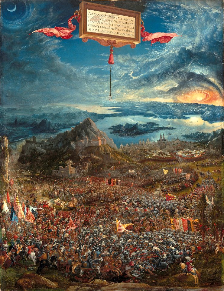 The Battle of Alexander at Issus (by Albrecht Altdorfer, 1529) - Alte Pinakothek, Munich