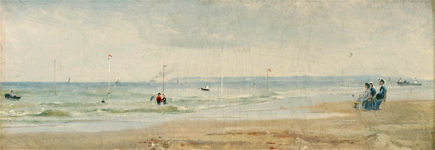 The Beach at Trouville by Conrad Wise Chapman