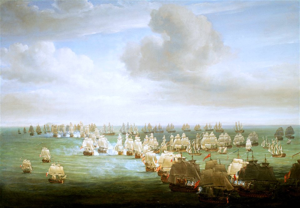 The Battle of Trafalgar, 21 October 1805- Beginning of the Action RMG BHC0548