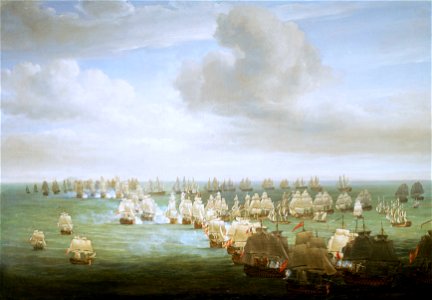 The Battle of Trafalgar, 21 October 1805- Beginning of the Action RMG BHC0548