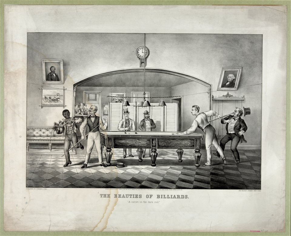 The beauties of billiards- a carom on the dark red LCCN90709472