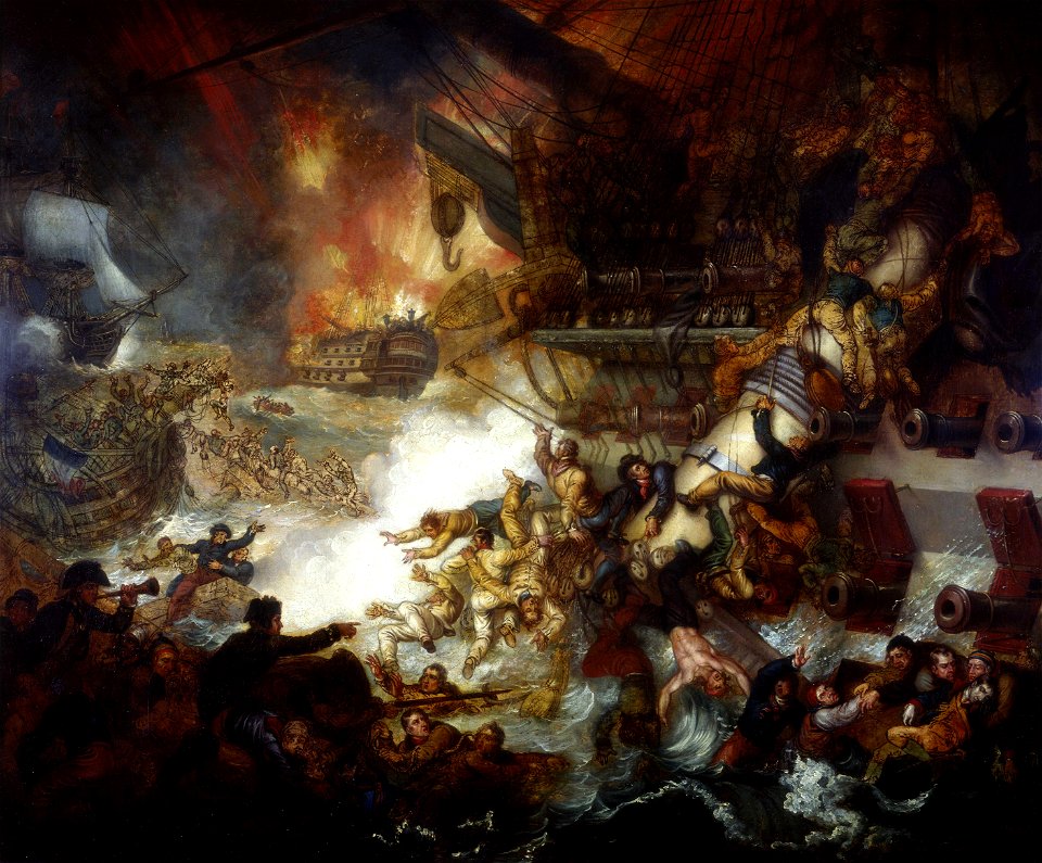 The Battle of the Nile- Destruction of 'L'Orient', 1 August 1798 RMG BHC0510