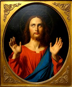 The Blessing Christ by Jean-Auguste-Dominque Ingres, 1834, oil on canvas - Museu de Arte de São Paulo - DSC07326. Free illustration for personal and commercial use.