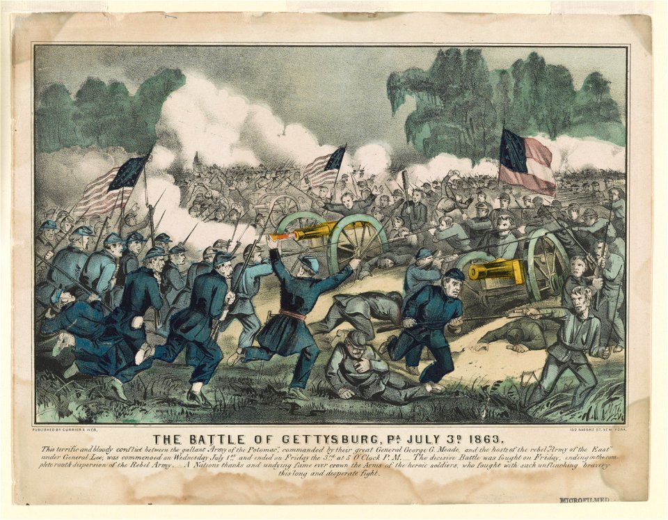 The battle of Gettysburg, Pa. July 3d. 1863 LCCN90709061