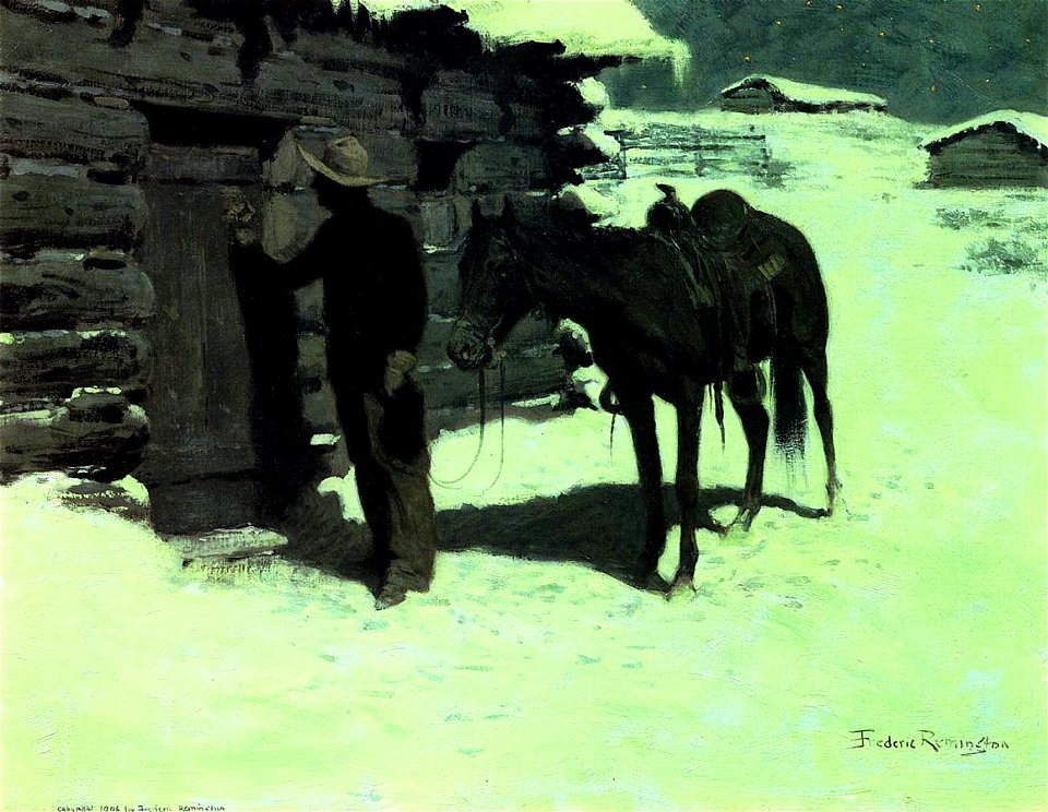 The Belated Traveler Frederic Remington