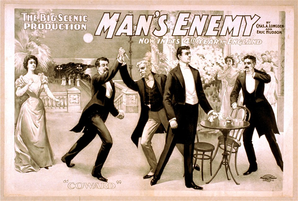 The big scenic production, Man's enemy by Chas. A. Longdon and Eric Hudson - now in its 4th year in England. LCCN2014636659