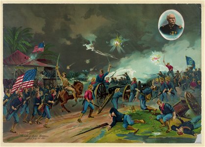 The battle of Malate, Philippines night of July 31st 1898 LCCN2004667295