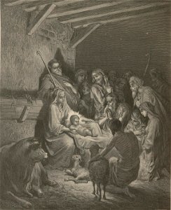 The Birth of Jesus. Free illustration for personal and commercial use.