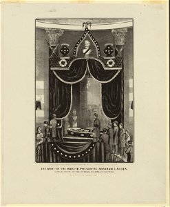 The body of the martyr President, Abraham Lincoln. Lying in state at the City Hall, N.Y. April, 24th & 25th 1865 LCCN90711967