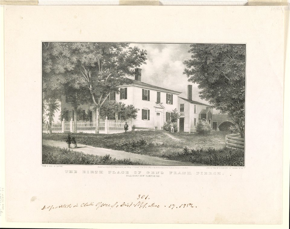 The birth place of Genl. Frank Pierce, Hillsboro New Hampshire LCCN2017660144