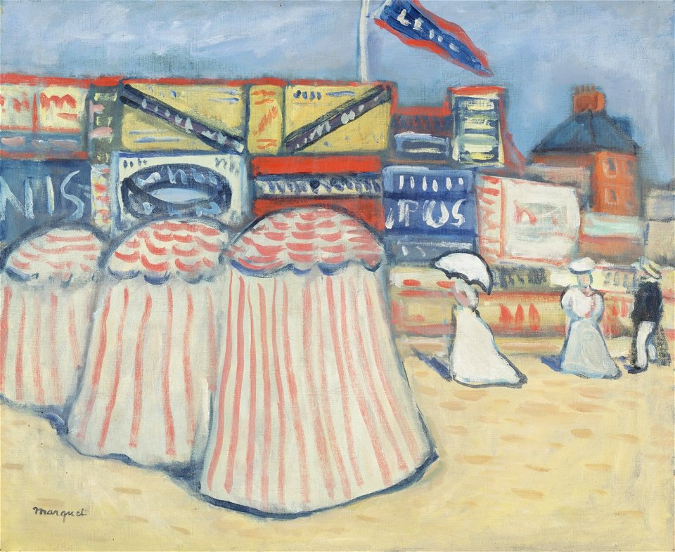 The Beach at Trouville Albert Marquet (1906)